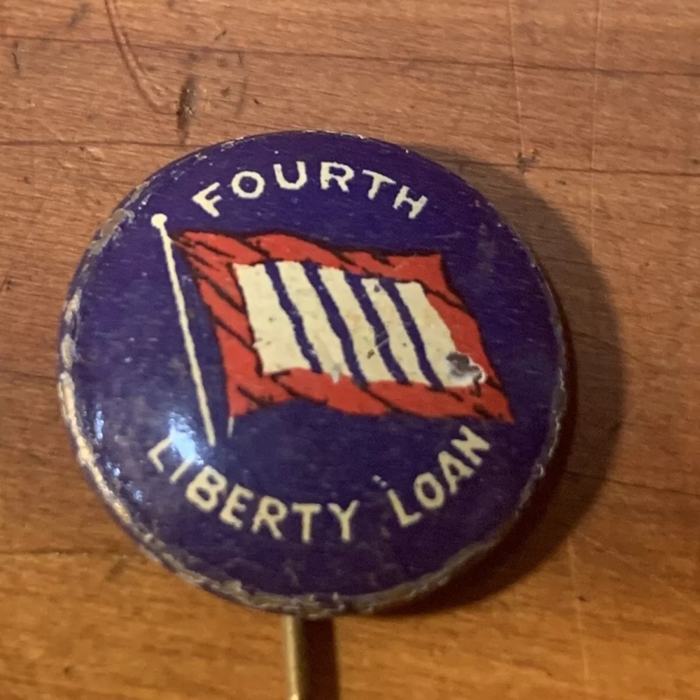 Vintage Liberty Loan Pin Set - Red, Blue, White Antique WW1 - Picture 9 of 12